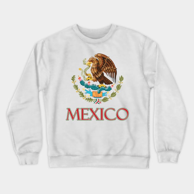 Mexico - Coat of Arms Design Crewneck Sweatshirt by Naves